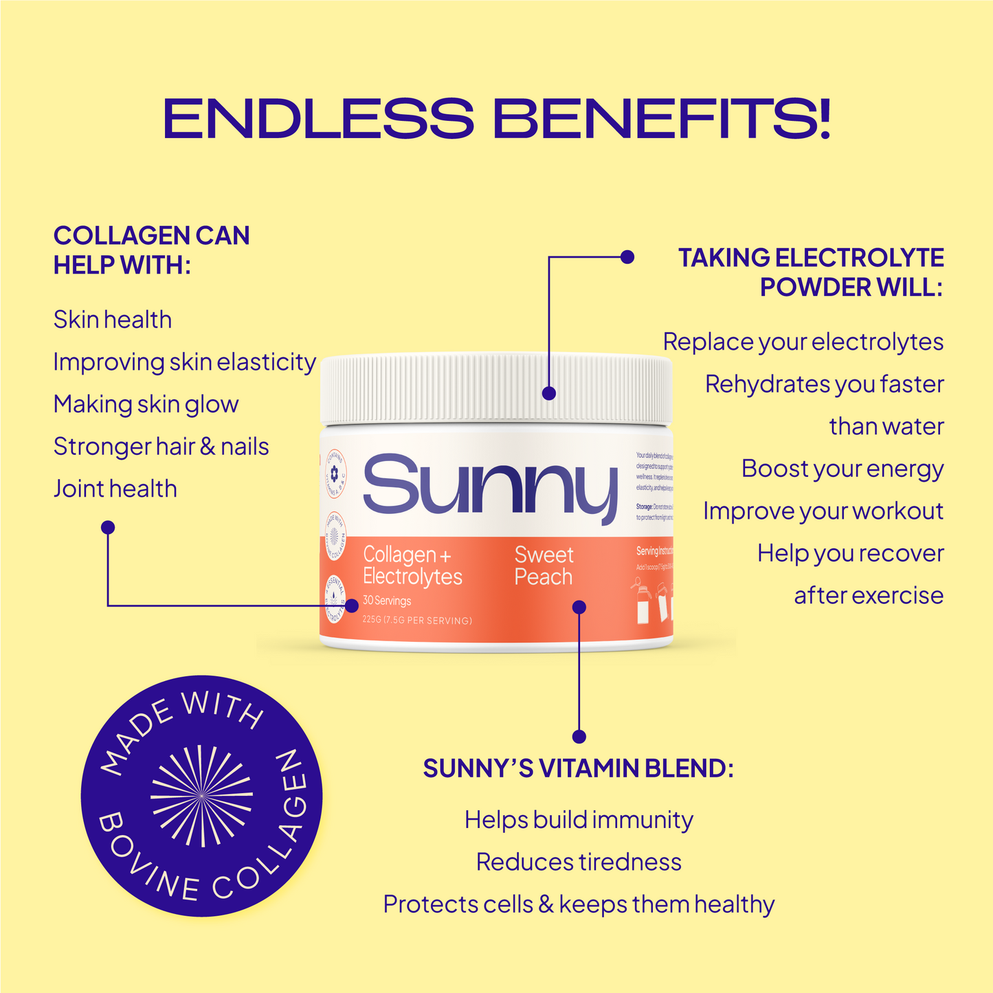 Daily Collagen + Electrolytes Sweet Peach